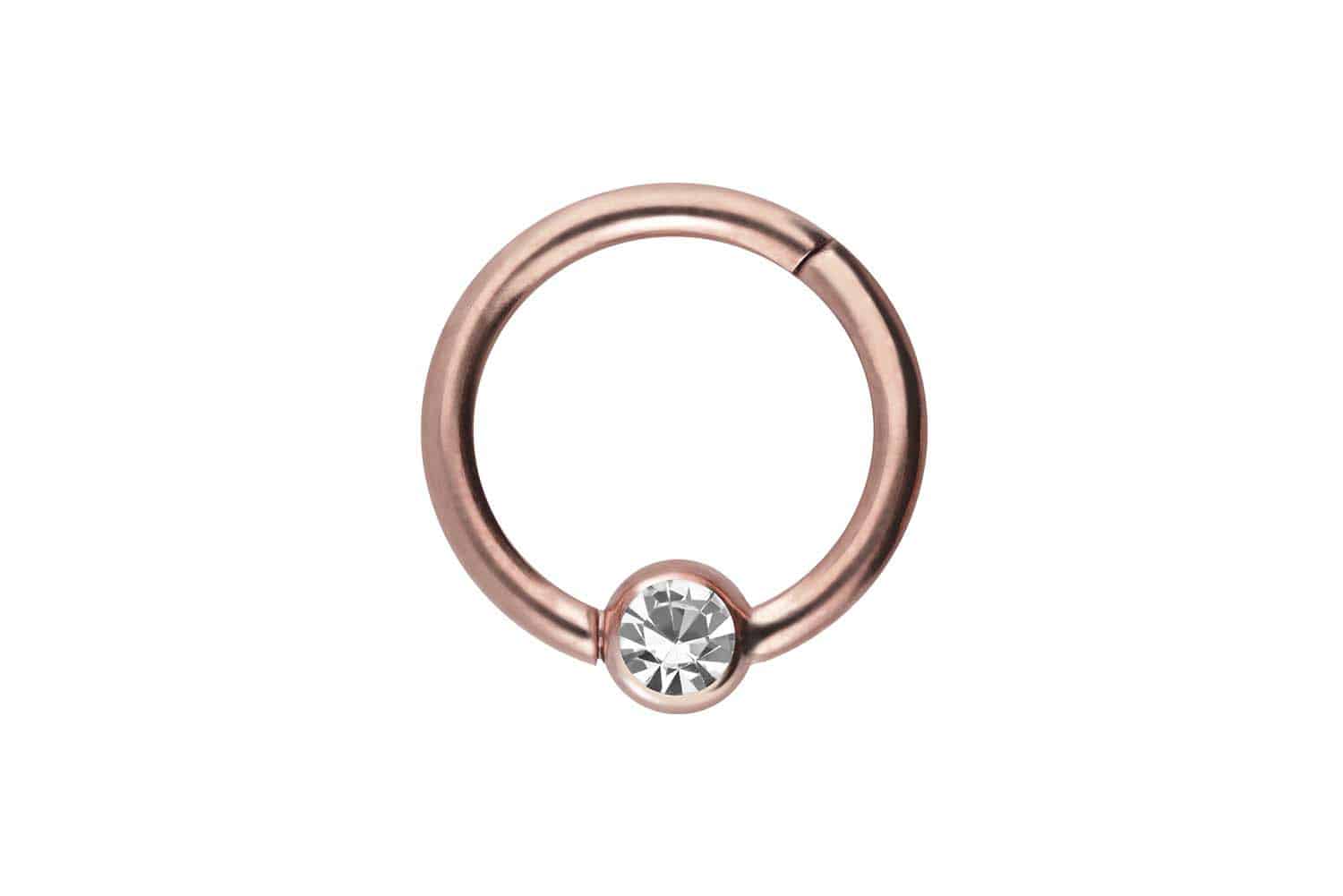 Chirurgenstahl Segmentring Clicker Piercing KRISTALL